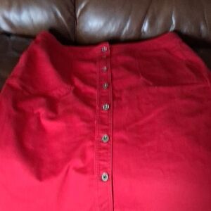 Liz Claiborne Red Jean Skirt